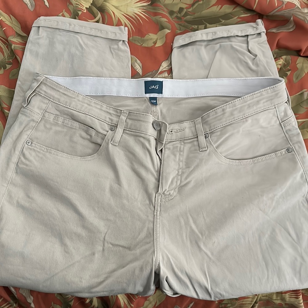 JAG Jeans Cecilia Capri Chino Pants Khaki sz 16W